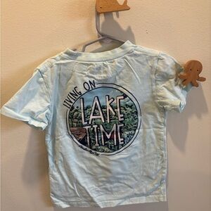 Cardin McCoy Living On Lake Time Graphic Tee - Light Blue Kids Short Sleeve